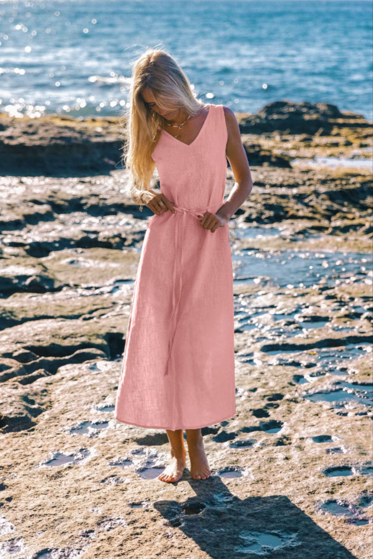 Robe en lin COUCHER DE SOLEIL